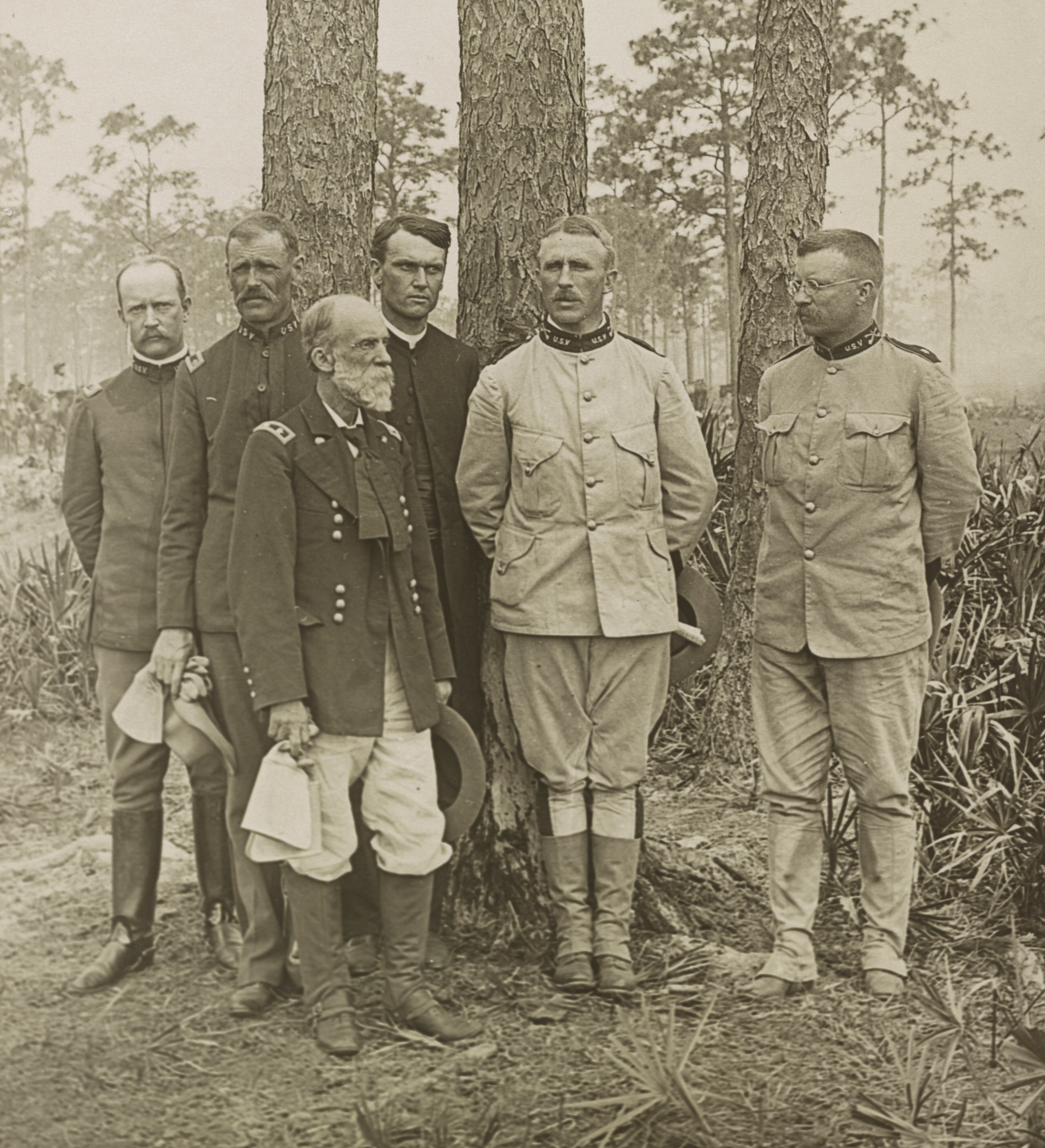Staff of the 1st US Volunteer Regiment in Tampa